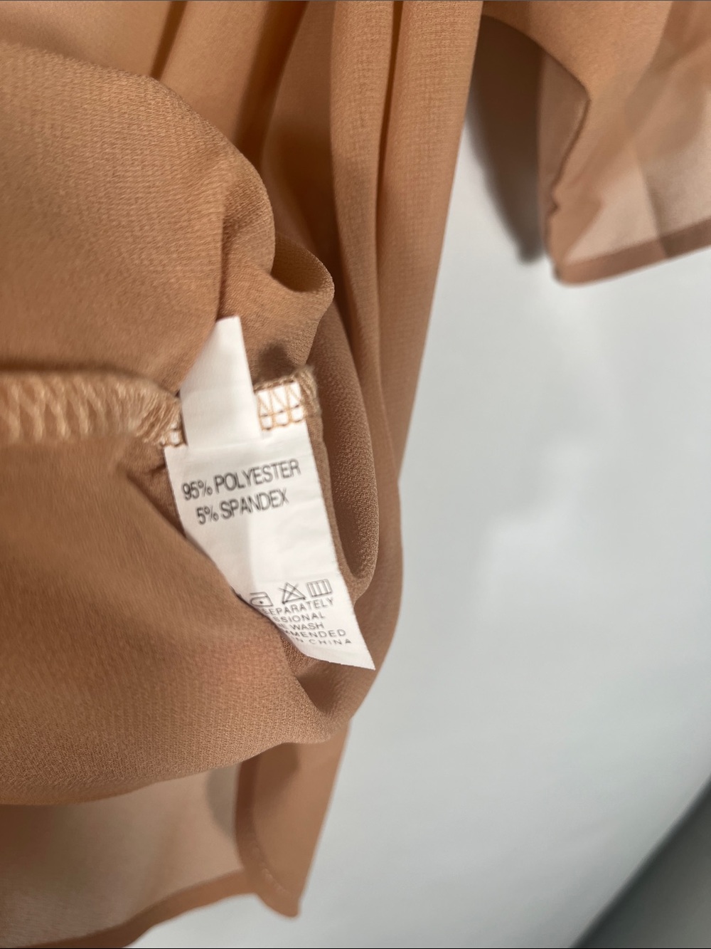 Sheer Draped Kimono Cardigan in Light Brown - Picture 4 of 6
